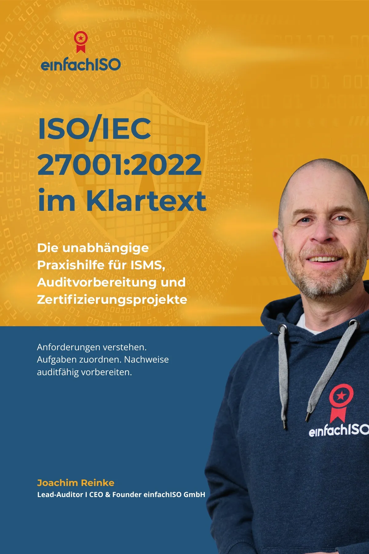 Buchcover ISO/IEC 27001:2022 im Klartext von Joachim Reinke