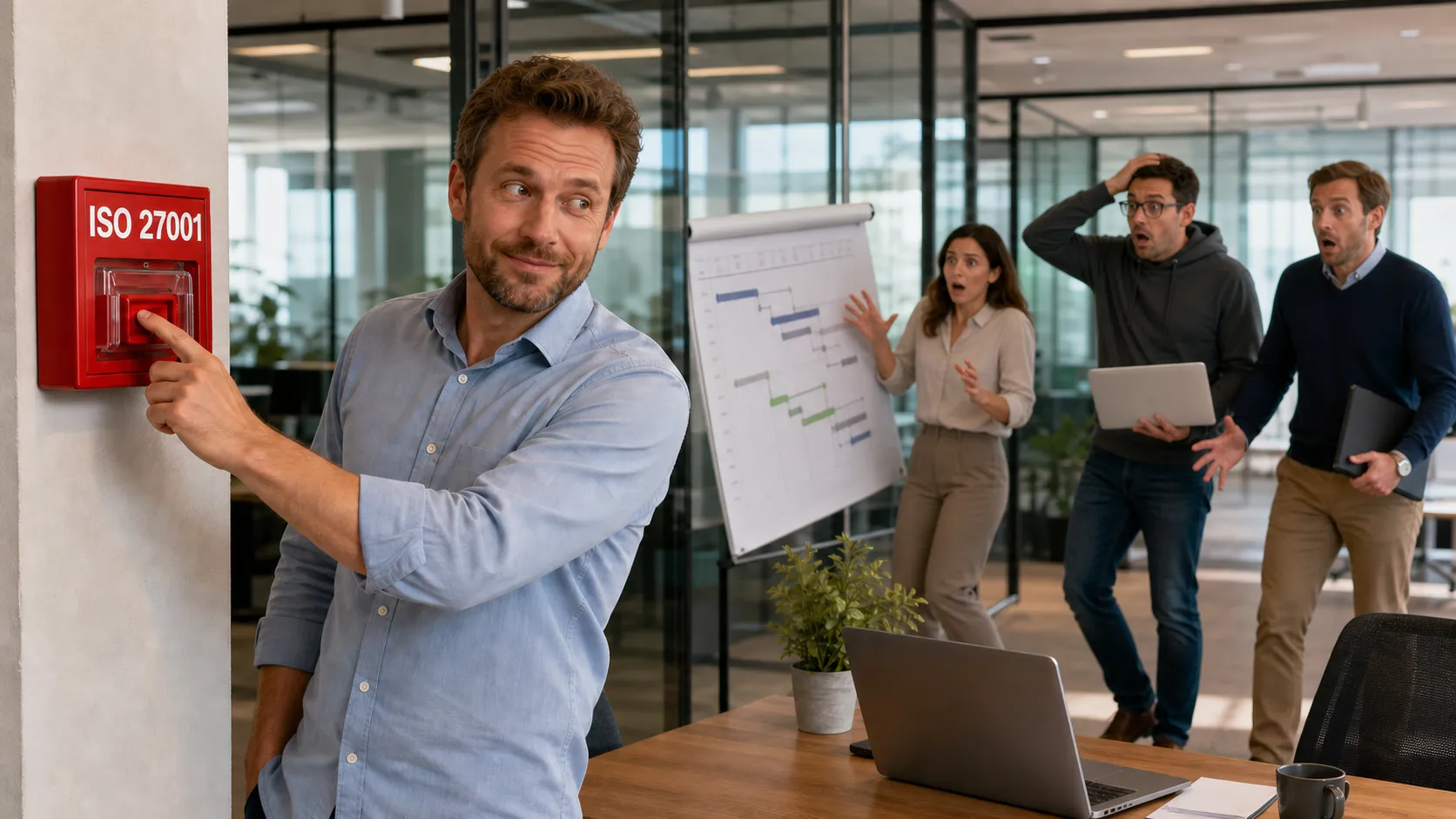 Vertriebsmitarbeiter löst ISO 27001-Projektalarm aus