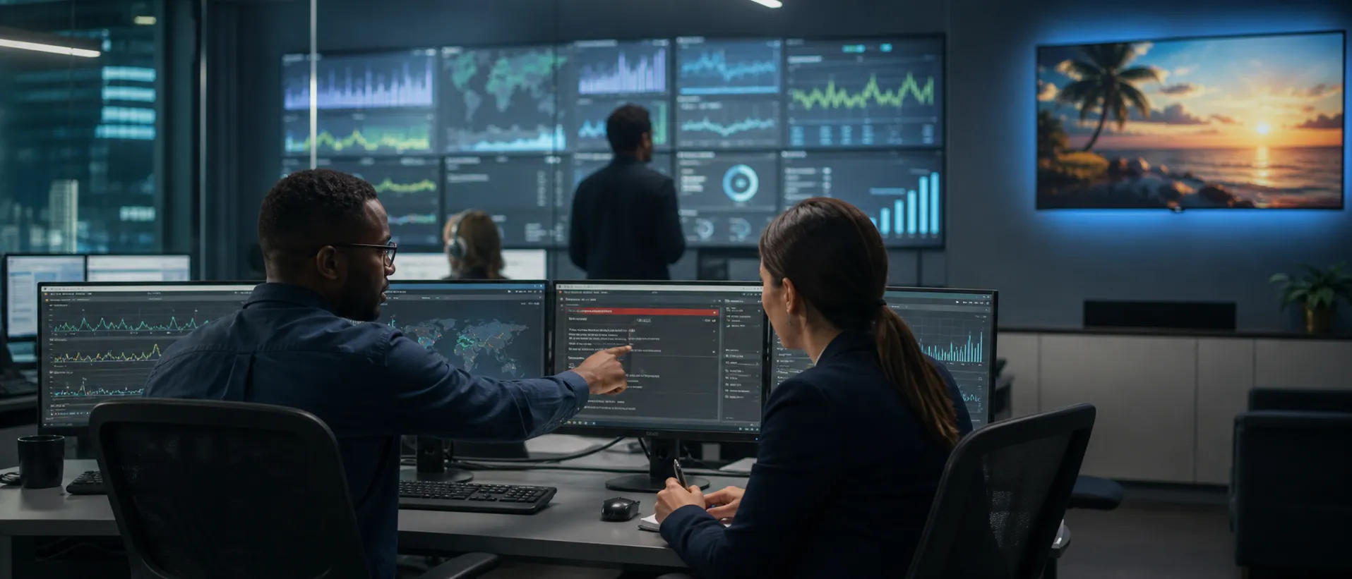 Analysten erkennen einen relevanten Sicherheitsalarm im Monitoring