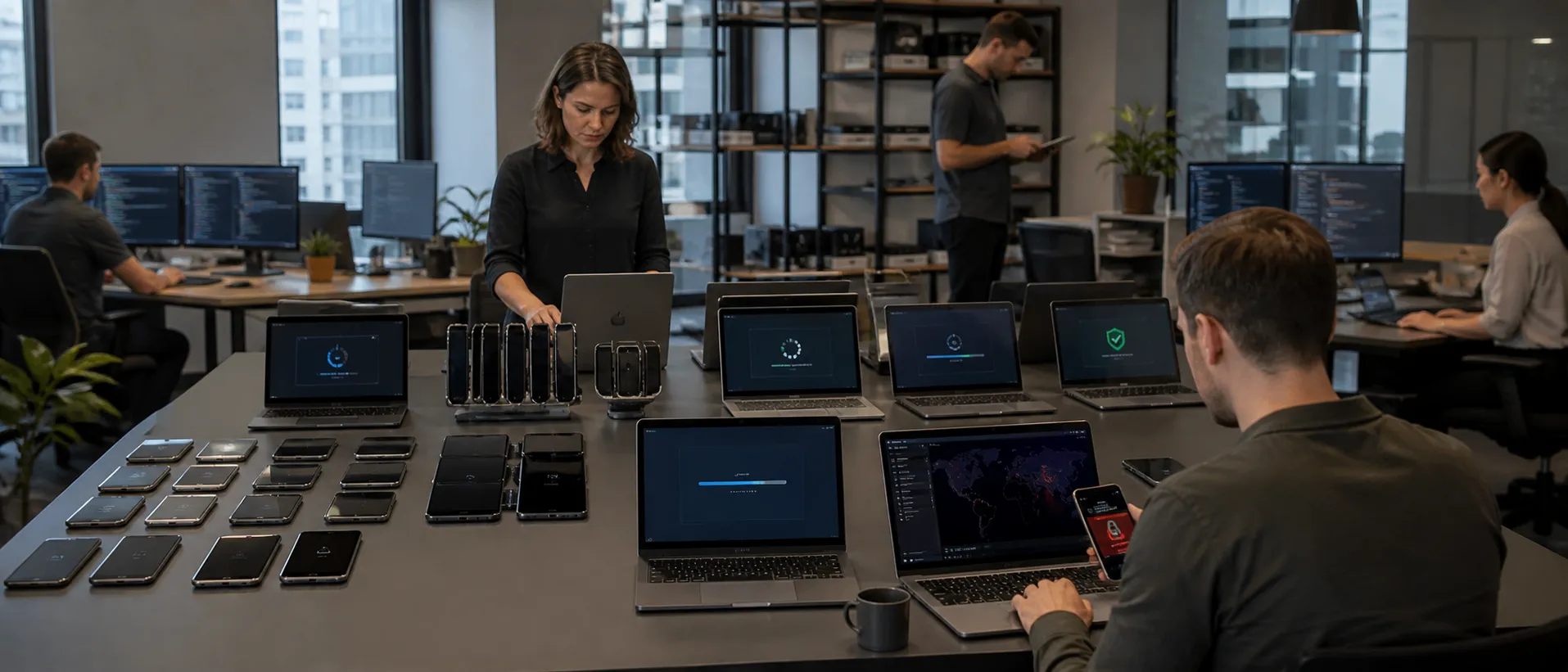 Zentral verwaltete und geschützte Laptops und Smartphones