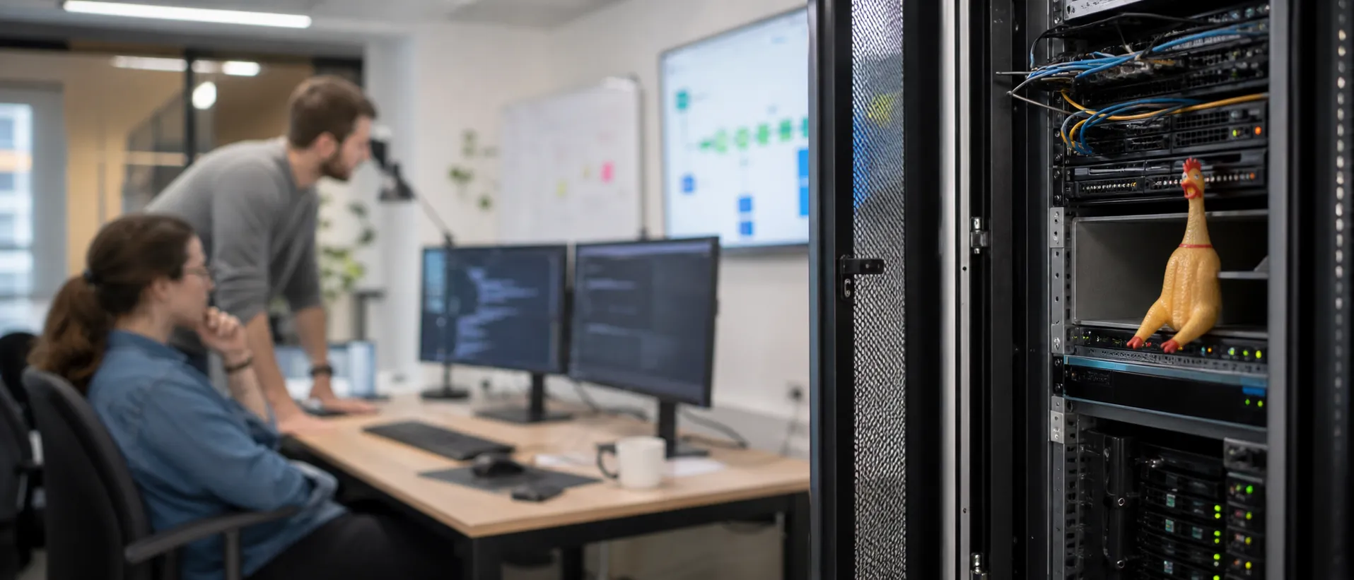 Entwickler entdecken ein verstecktes Gummihuhn als unerwünschtes Easter Egg im Serverrack
